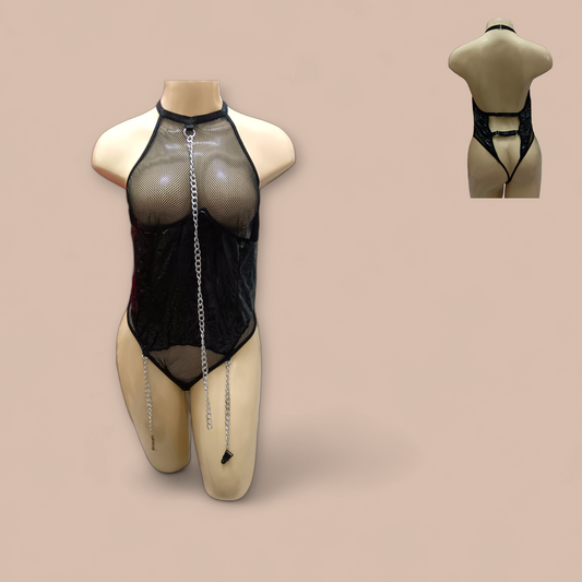 1 Piece black see-through with Chain