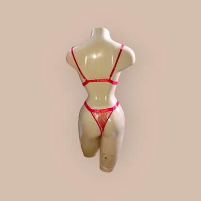 2 Piece red and white