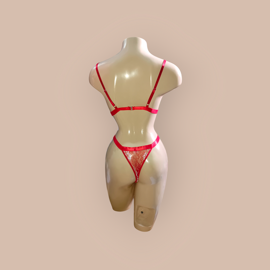 2 Piece red and white